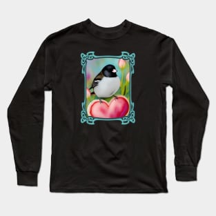 Spring Garden Junco With Heart Long Sleeve T-Shirt